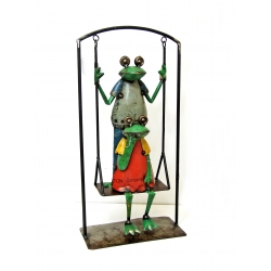 Żaba na Huśtawce figurka metalowa 51cm